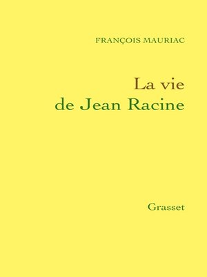 cover image of La vie de Jean Racine